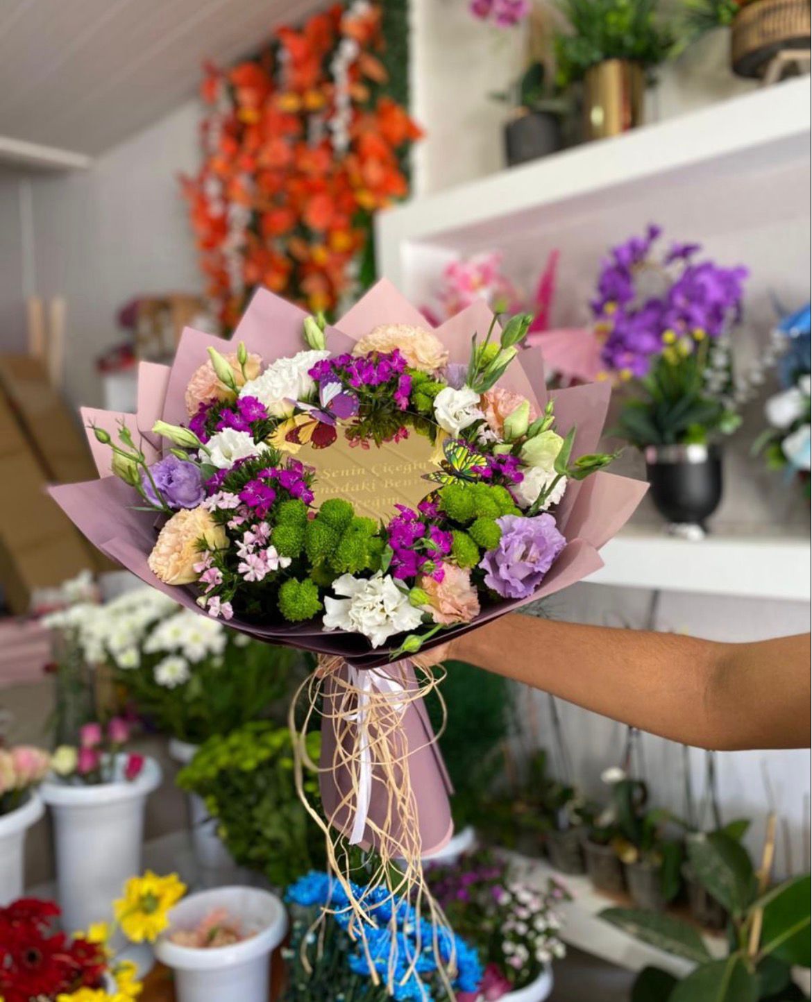 Aynalı Canlı Buket