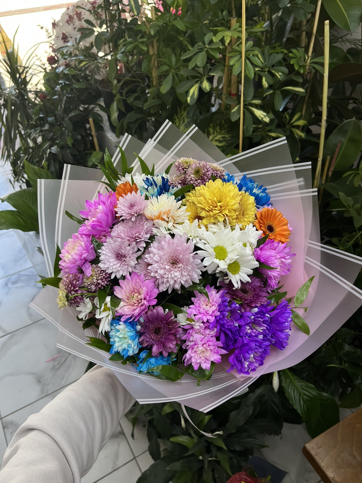 karışık papatya buketi